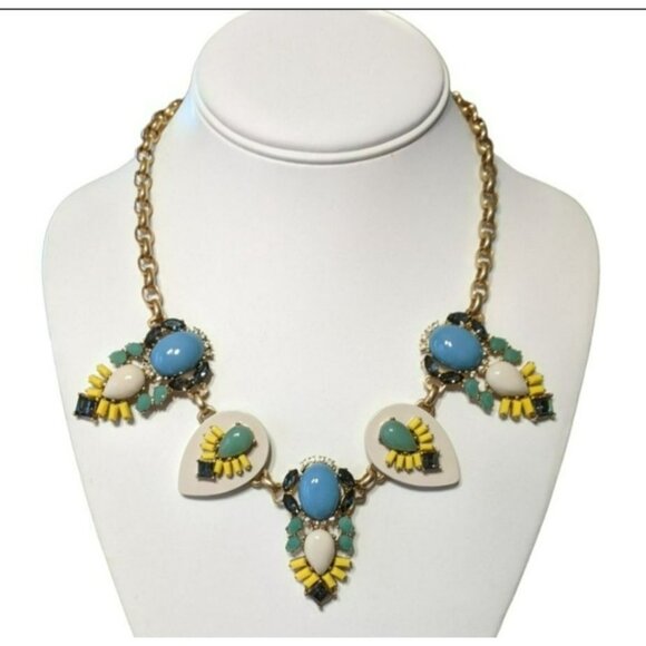 J.Crew Bib Style Statement Necklace Mixed Stone. 💖HP💖 - Picture 3 of 6